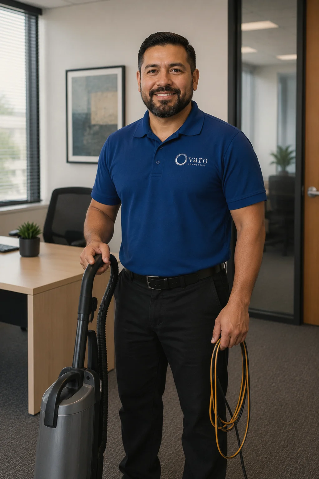 An Ovaro Commercial team member ready to service your Austin facility